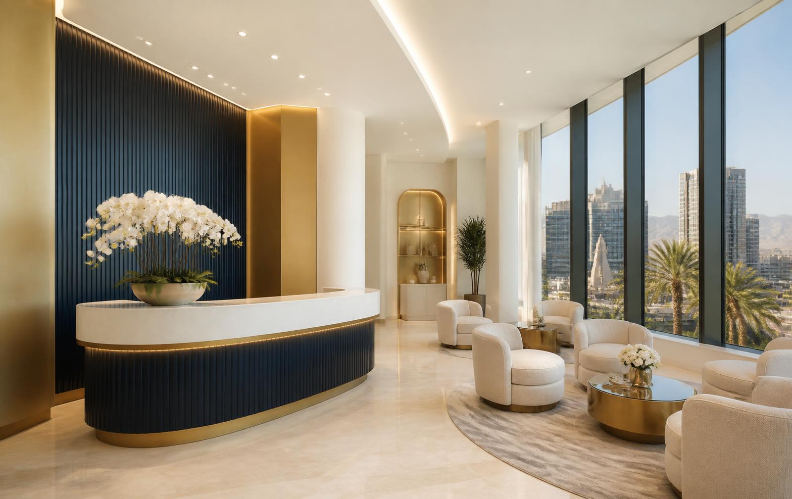 Reception area of the Perpetua Longevity office in Las Vegas